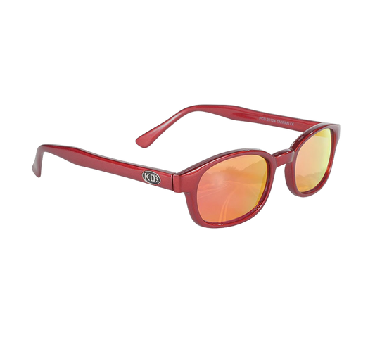 Sunglasses KD's 20124 - metallic red and mirror orange lenses