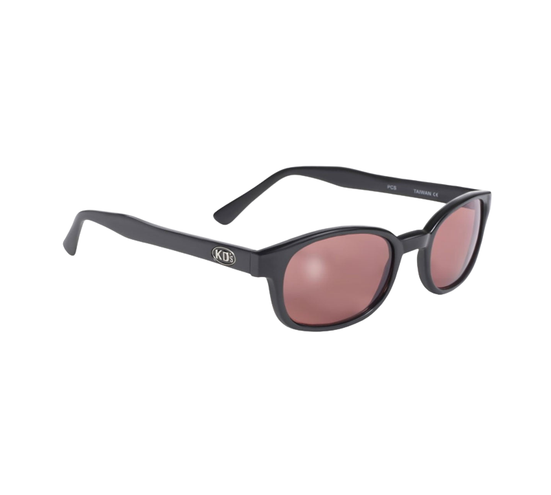 X-KD's 12120 - Pink lenses - Matte black frame sunglasses