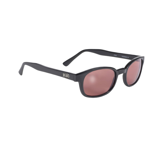 X-KD's 12120 - Pink lenses - Matte black frame sunglasses