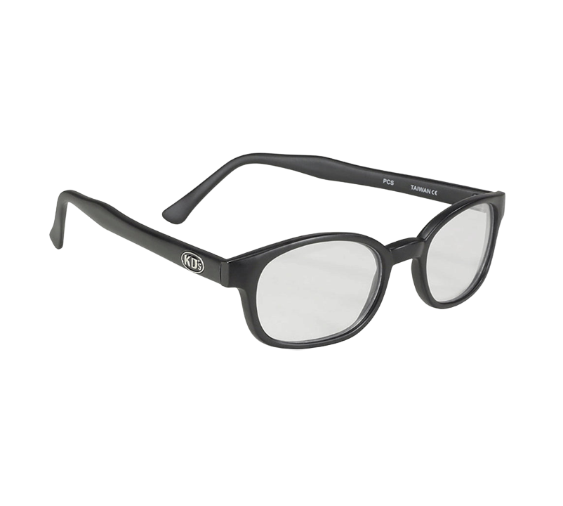 X-KD's 10015 sunglasses - Clear lenses and matte black frame