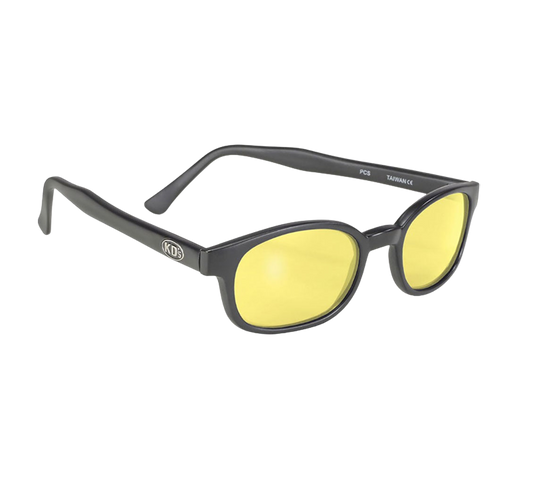 X-KD's 11112 - Yellow lenses - Matte black frame sunglasses