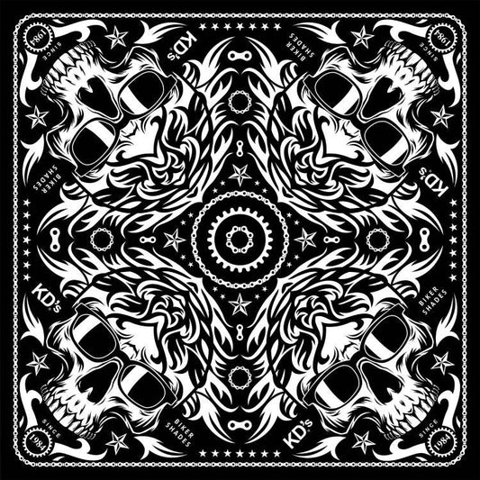 Bandana skull - Black and white - KD's collector