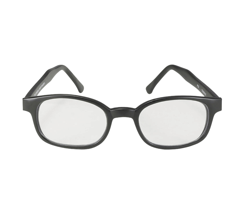 X-KD's 10015 sunglasses - Clear lenses and matte black frame