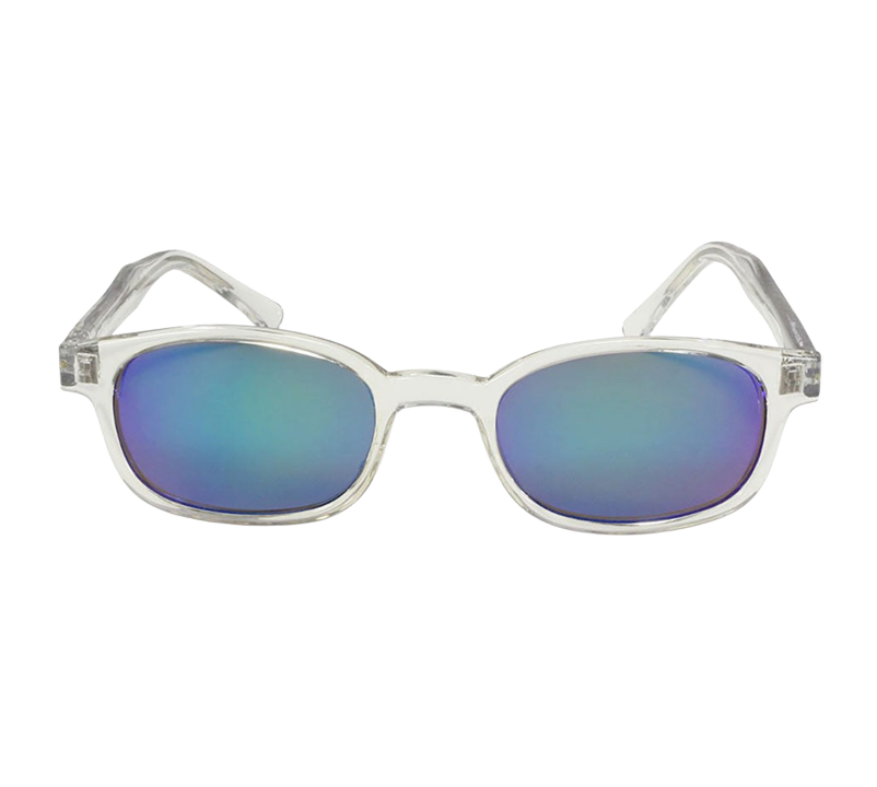 Sunglasses KD's Crystal 22018 - Clear frame and colored mirror lenses