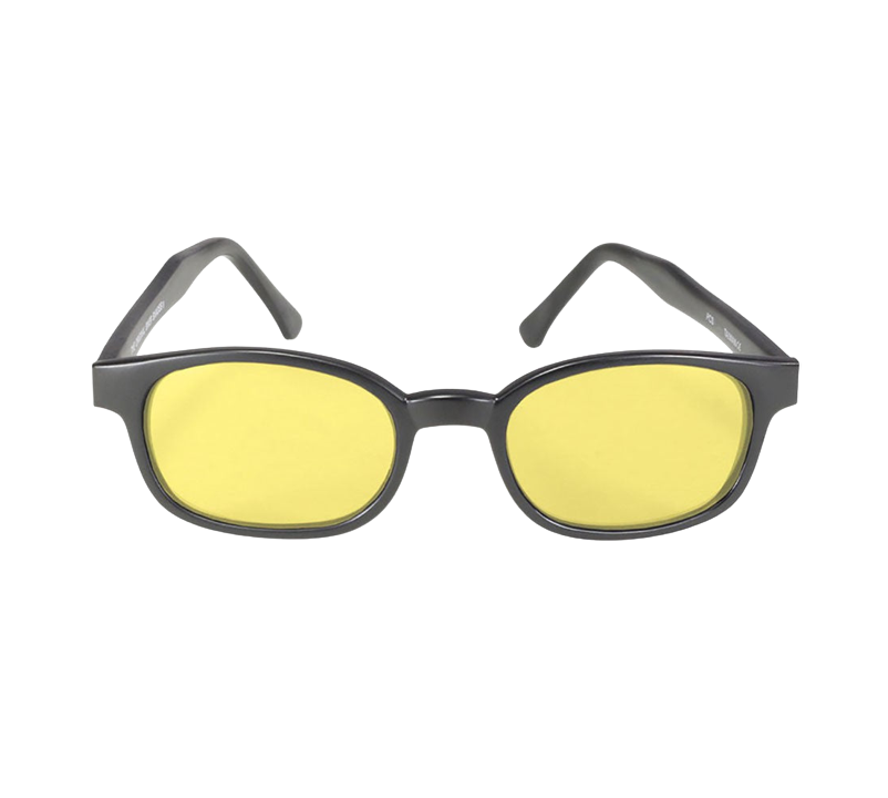 X-KD's 11112 - Yellow lenses - Matte black frame sunglasses