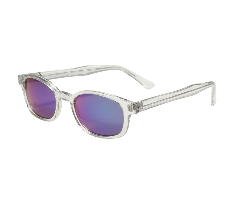 Sunglasses KD's Crystal 22018 - Clear frame and colored mirror lenses