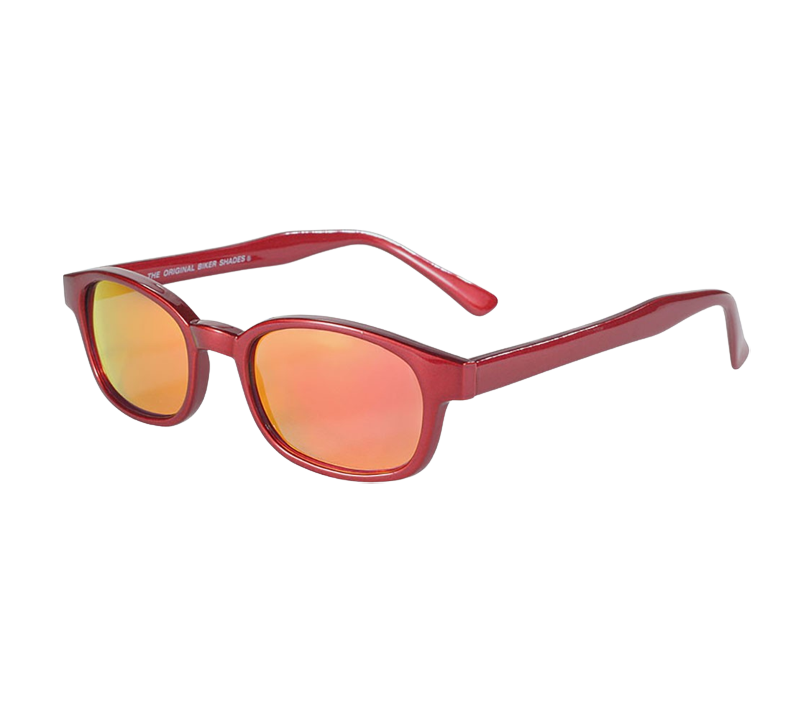Sunglasses KD's 20124 - metallic red and mirror orange lenses