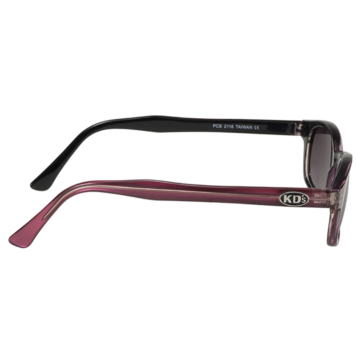 Sunglasses KD's 2116 Deco - Pearlescent purple frame and gray lenses