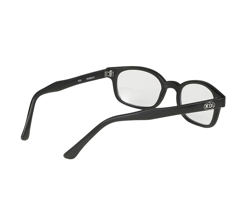 X-KD's 10015 sunglasses - Clear lenses and matte black frame